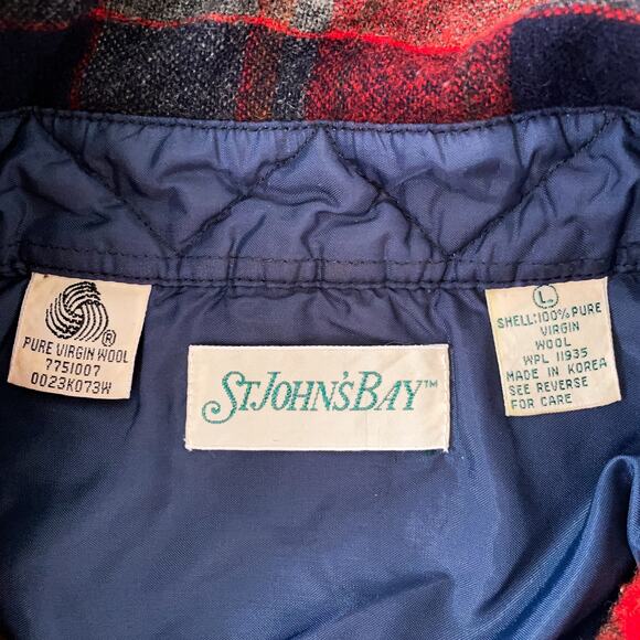 Vintage 100% Wool Shacket Flannel Shirt Grunge Cabincore Plaid Heritage L - Picture 3 of 9